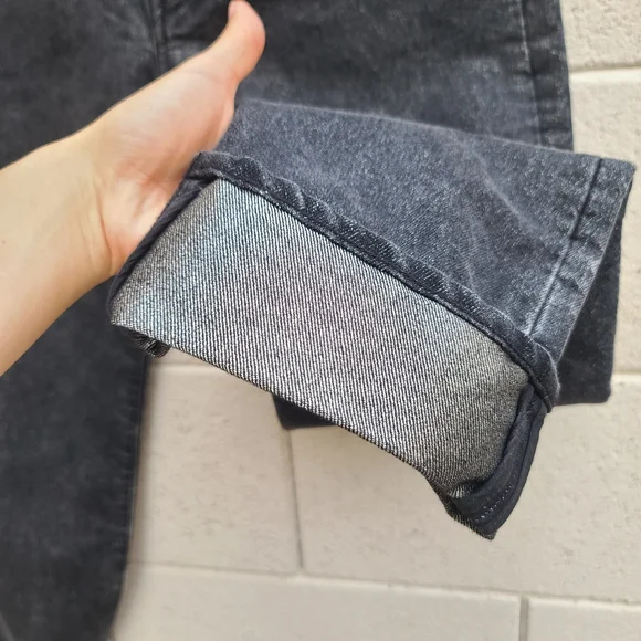 R13 | Boyfriend Jean In Glam Metallic Black Silver Size 25 - Picture 6 of 12